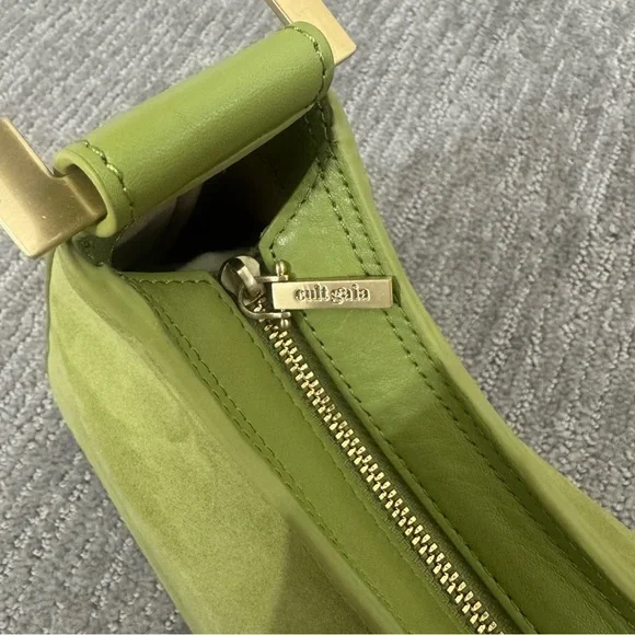 NEW Cult Gaia Aliza Logo Suede Shoulder Bag - Picture 11 of 13